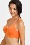 Zivame Urban Leisure Double Layered Non Wired Full Coverage Bralette - Apricot Orange — thumbnail 3